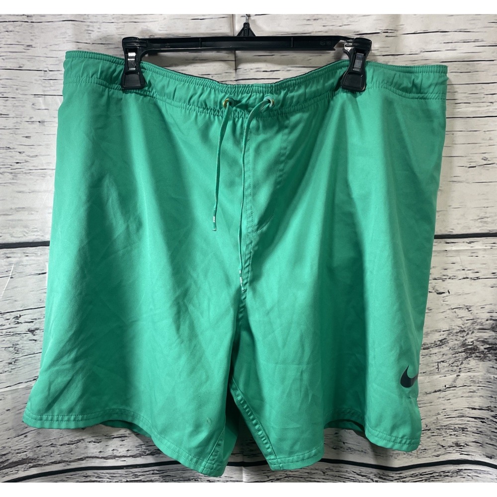 Vintage Nike Swim Trunks Mens Large‎ Teal Green Swoosh Lined 90s Y2K
